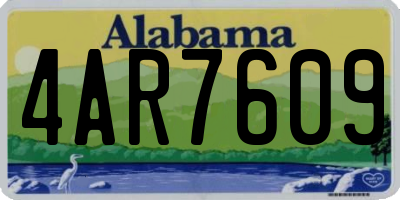 AL license plate 4AR7609