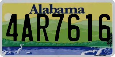 AL license plate 4AR7616