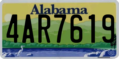AL license plate 4AR7619