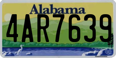AL license plate 4AR7639