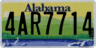 AL license plate 4AR7714