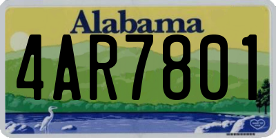 AL license plate 4AR7801