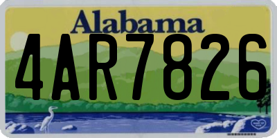 AL license plate 4AR7826