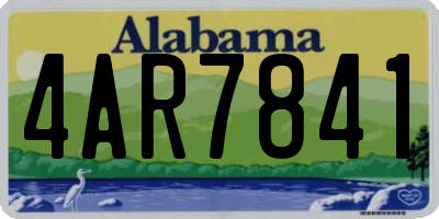 AL license plate 4AR7841
