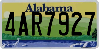 AL license plate 4AR7927
