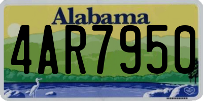 AL license plate 4AR7950