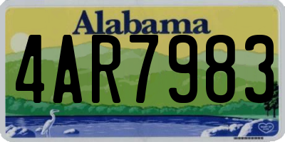 AL license plate 4AR7983