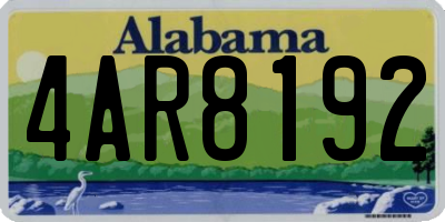 AL license plate 4AR8192