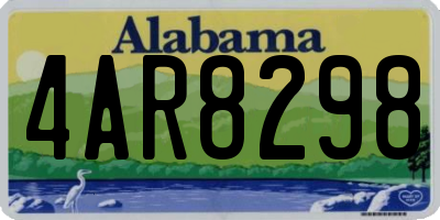 AL license plate 4AR8298