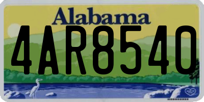 AL license plate 4AR8540