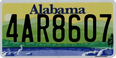AL license plate 4AR8607