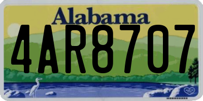 AL license plate 4AR8707