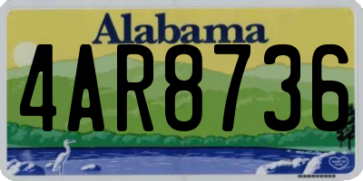 AL license plate 4AR8736