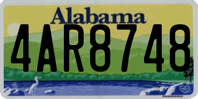 AL license plate 4AR8748