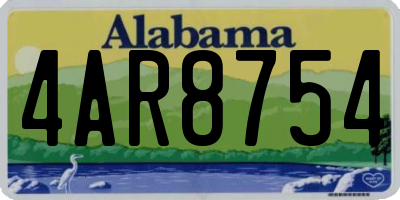 AL license plate 4AR8754