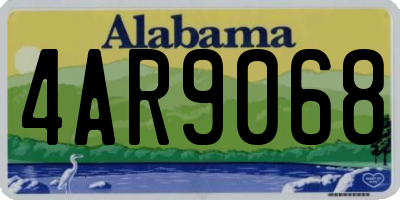 AL license plate 4AR9068