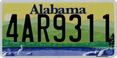AL license plate 4AR9311