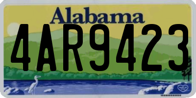 AL license plate 4AR9423
