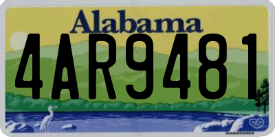 AL license plate 4AR9481