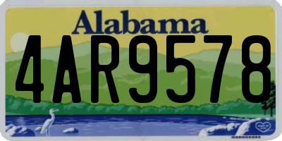 AL license plate 4AR9578