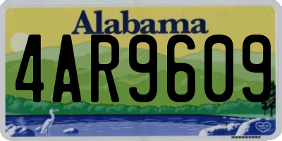 AL license plate 4AR9609