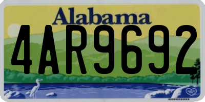 AL license plate 4AR9692