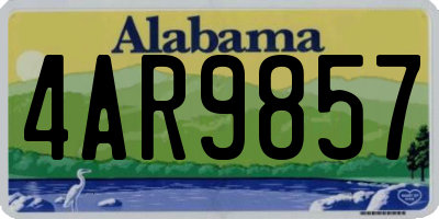 AL license plate 4AR9857