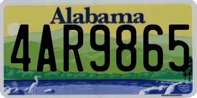AL license plate 4AR9865