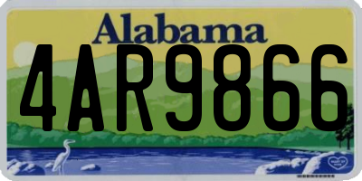 AL license plate 4AR9866