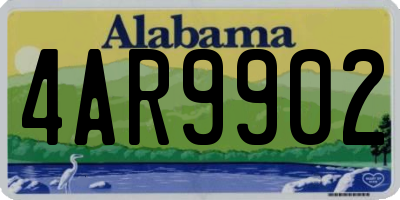 AL license plate 4AR9902