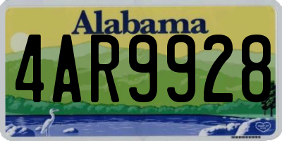 AL license plate 4AR9928