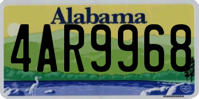 AL license plate 4AR9968