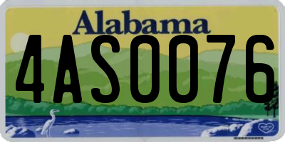 AL license plate 4AS0076