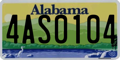 AL license plate 4AS0104