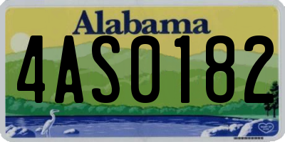 AL license plate 4AS0182