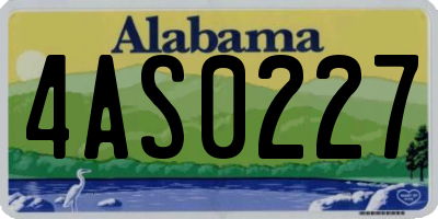 AL license plate 4AS0227