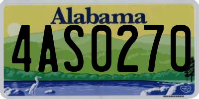 AL license plate 4AS0270
