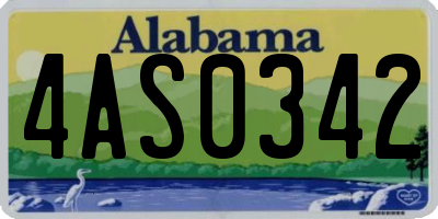 AL license plate 4AS0342