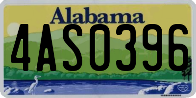 AL license plate 4AS0396