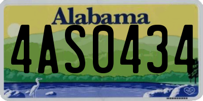 AL license plate 4AS0434
