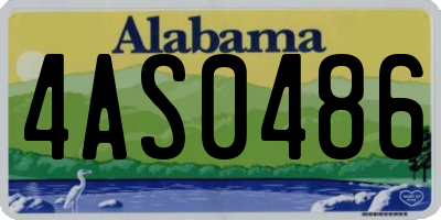AL license plate 4AS0486