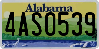 AL license plate 4AS0539