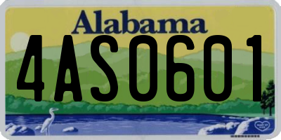 AL license plate 4AS0601