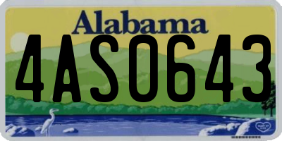 AL license plate 4AS0643