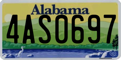 AL license plate 4AS0697