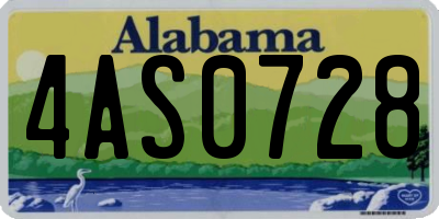 AL license plate 4AS0728