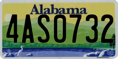 AL license plate 4AS0732