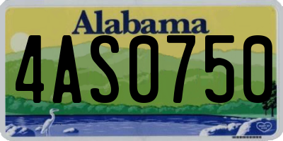 AL license plate 4AS0750