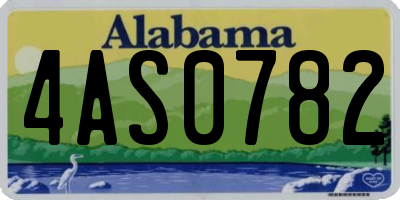 AL license plate 4AS0782