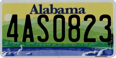 AL license plate 4AS0823
